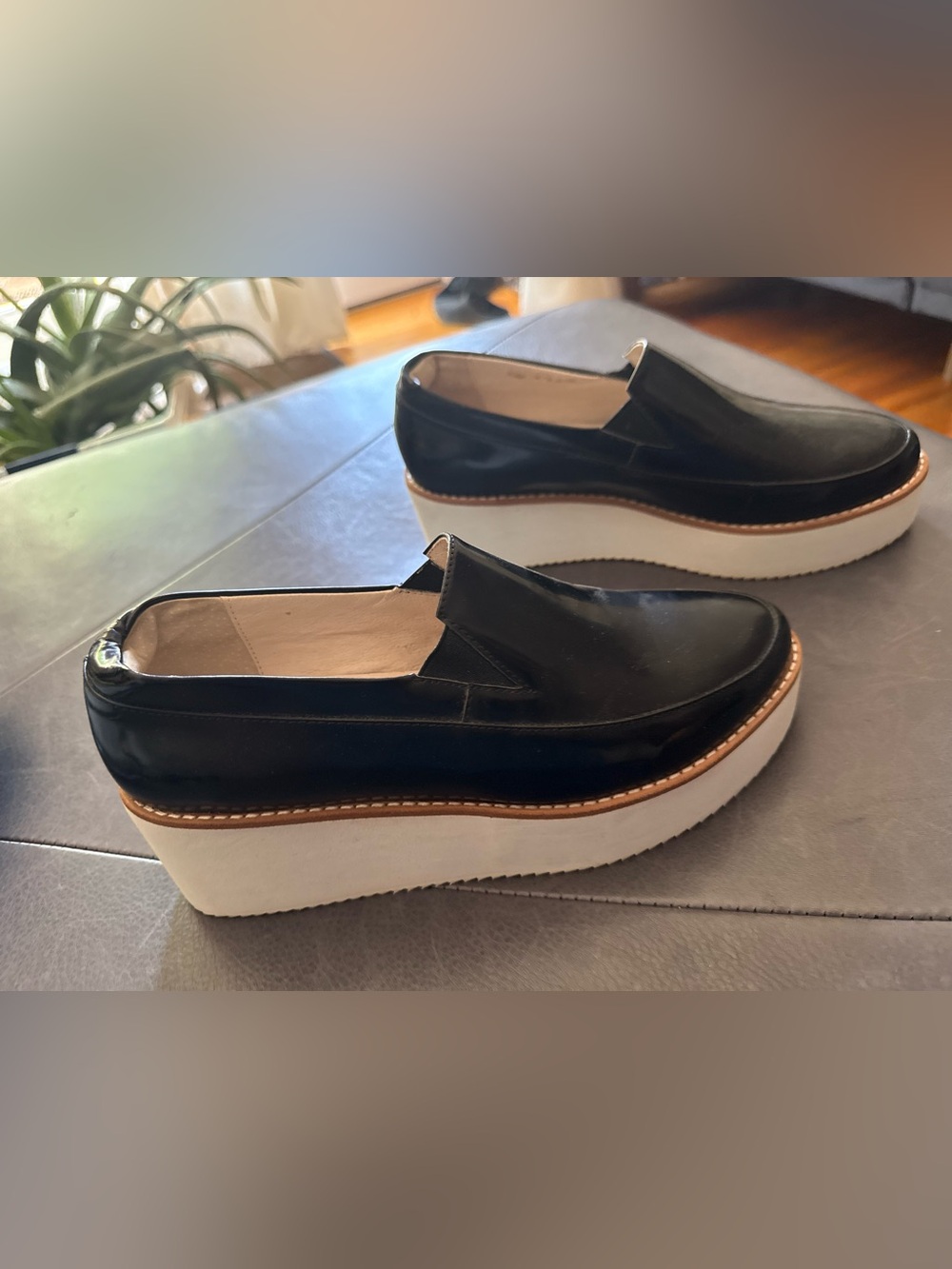 Sol sana patent Tabbie Platform Loafers/Wedges- size 8